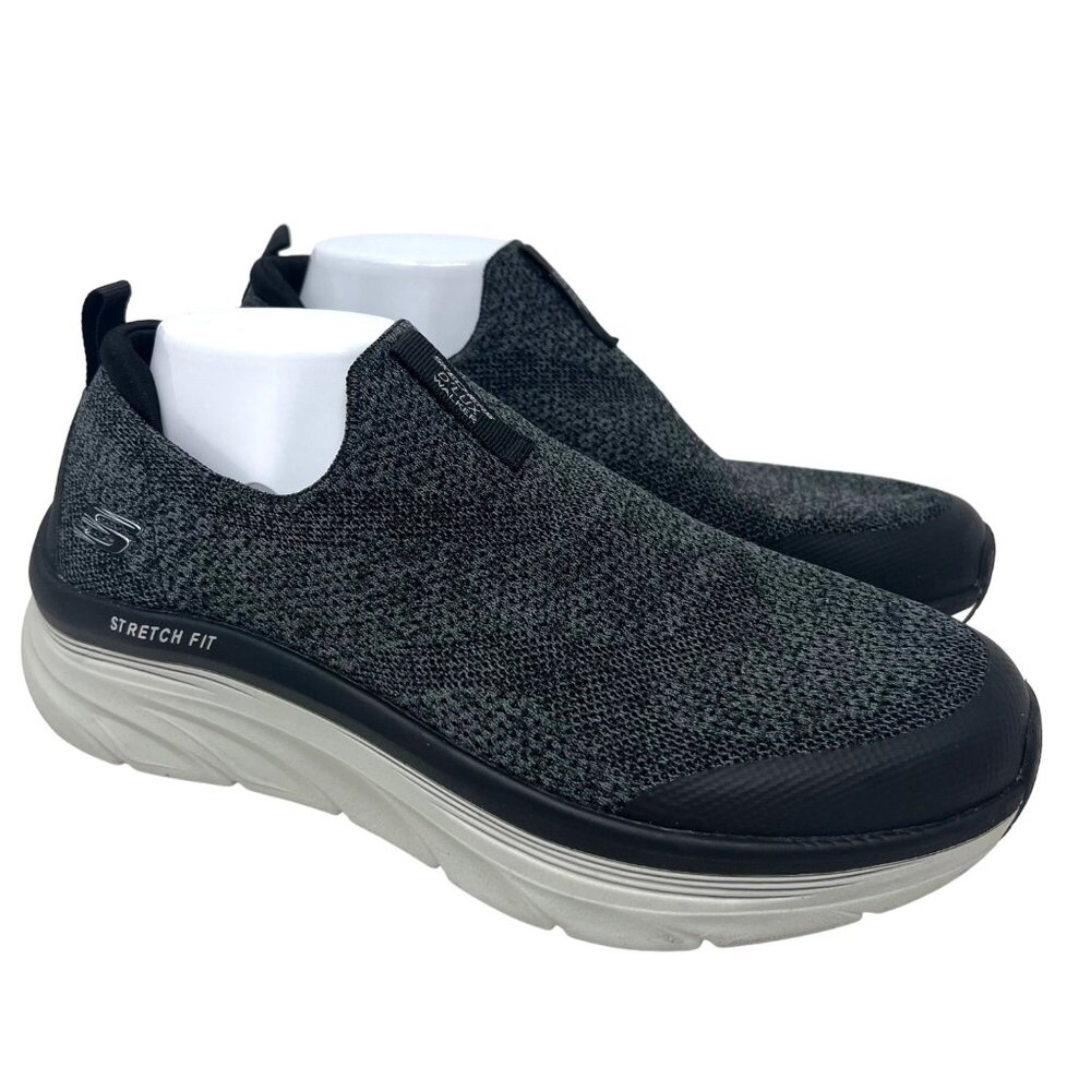 Skechers D'Lux Mens Mesh Gray Extra Wide Sneaker 232163WW Slip On Size 9.5WW